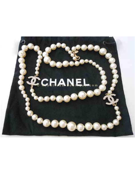 collier de perles chanel|chanel collier sale.